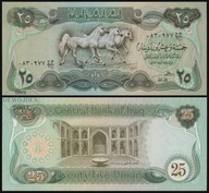 BNB - IRAK 25 Dinarów 1982 seria 215 # P72 # KONIE # UNC