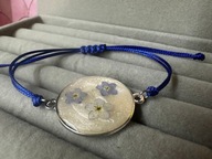 Bransoletka hand made prawdziwe kwiaty