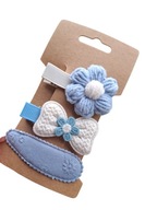 Spinki do włosów kokardka kwiatek 3 szt.