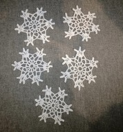 Zestaw 5 gwiazdki szydełkowych