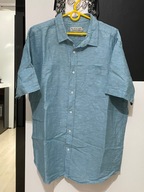 K Koszula Tu jasnoniebieska delikatny jasny nalot kieszeń len XL