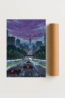 Plakat bez ramy 50x70cm Wyścig F1 bolidy formuła tor motorsport racing