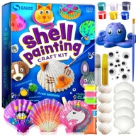 MALOWANIE MUSZELEK ZESTAW FARBY DLA DZIECI – KREATYWNA ZABAWA I RĘKODZIEŁO