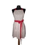 Fartuch damski sukienkowy bawełna serduszka czerwone prezent