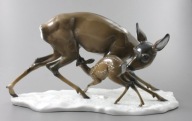 Porcelanowa Figurka Rosenthal Sarna z małą