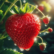 Panel na torbę, poduchę ogrodową, 45x45cm wodoodporny oxford truskawka