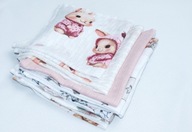 Pieluszki ULEWAJKI dla dzieci KOLOROWE 100% BAWEŁNA 38x38cm zestaw 10 szt