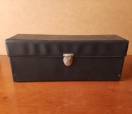 Czarne zamykane pudełko kuferek szkatułka | vintage