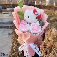 HELLO KITTY SZTUCZNE KWIATY BUKIET PREZENT NA WALENTYNKI 35 cm