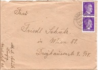 GDAŃSK -TRZECIA RZESZA -DANZIG -koperta+korespondencja -obieg 1943 rok