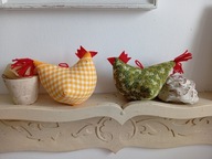 ZABAWNA KURA KWOKA DUŻA Z MATERIAŁU- DEKORACJA DOMU