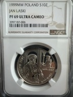 10 ZŁ 1999 JAN ŁASKI MENNICZA PF69