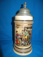 LADNY-[@s5] Przesliczny -Stary kufel--1/2L ok,1880r -28-