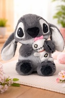 Miś Lilo i Stitch pluszowy 2W1 Duża szaro-czarna przytulanka do spania