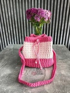 TORBA LETNIA SZYDEŁKOWA WOREK PODSZEWKA I SZNUREK BAWEŁNIANE PREZENT