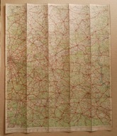 Mapa Drogowa 1925 Grunberg Landsberg Stettin Soldin Sagan Neusalz