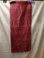 Szal 166 x 34 JEDWAB surówka ręcznie tkany jak NOWY