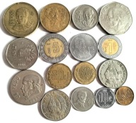 zestaw monet Meksyk 16 szt.