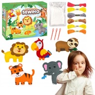 ZESTAW DO SZYCIA WYSZYWANKA ZESTAW KREATYWNY PREZENT DLA 6 7 8 LATKA