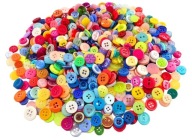 Guziki plastikowe kolorowe 200szt