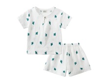 Muślinowy komplet dla chłopca – T-shirt + krótkie spodenki, 110 (~5 lat)