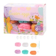 Zestaw do szydelkowania jajek wielkanocnych super 6szt PREZENT dzien babci