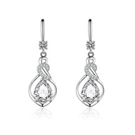 Kolczyki K28 wiszące krótkie cyrkonie pr. sr. 925