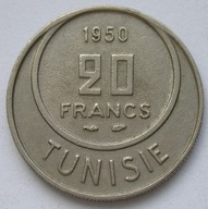 Tunezja 20 franków 1950