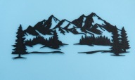 ozdoba ścienna wall art obraz góry mountain dekoracja ażurowa 2d