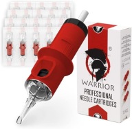 DA117 WARRIOR Red Round Shader Tattoo 20 sztuk, igły jednorazowe do tatuażu