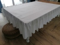 BAWEŁNIANE ROMANTYCZNE PRZEŚCIERADŁO NARZUTA KAPA FALBANY 130 x 190