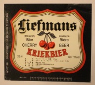 ETYKIETA - BREWERY Liefmans - BELGIUM - BELGIA - Bier CHERRY - KRIEKBIER