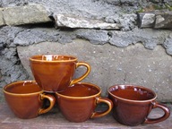 BRĄZOWA Filiżanka_Porcelit PRUSZKÓW_ VINTAGE PRL