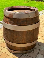 Beczka dębowa po piwie, antyk.