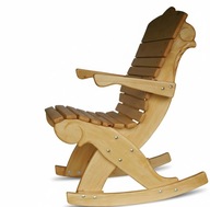 Fotel bujany na taras do altany na balkon. Profilowane siedzisko i oparcie