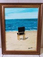 Obraz na płótnie 30x40 " Pustka" H.Sawko olejny