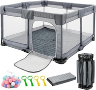 AUTOMATYCZNY KOJEC DLA DZIECKA BEZPIECZNY 127x127 PLAC ZABAW + PIŁKI 25392