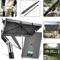 DUŻY SOLIDNY PROSOTKĄTNY PARASOL OGRODOWY BALKONOWY WODOODPORNY + STOJAK
