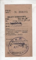 Bilet PKP, Jamielnik do Iława, 1946r., -6