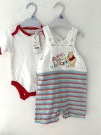 KUBUŚ PUCHATEK--- OGRODNICZKI+BODY---6-9 M---74--- NOWE