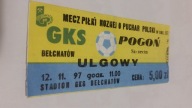 bilet GKS BEŁCHATÓW - POGOŃ Szczecin 12.11.1997