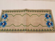 KILIM BIEŻNIK SERWETKA HAFTOWANY SKANDYNAW MARGERYTKI