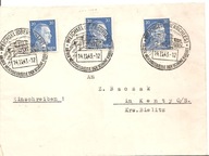 WISŁA WEICHSEL -KENTY KĘTY -koperta obieg 1943 rok ozdobne stemple