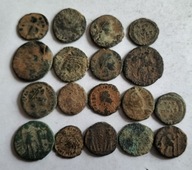 zestaw monet follis brąz Cesarstwo Rzymskie Starożytny Rzym 18 szt.