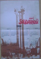 SOLIDARNOŚĆ KALENDARZ NA 1984 ROK-POMNIK POLEGŁYCH STOCZNIOWCÓW-duży format