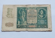 BANKNOT 50 ZŁ EMILIA PLATER ROK 1940 SERIA D GENERALNA GUBERNIA RZADSZY