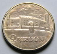 Estonia-2kroni 1930r Twierdza Toompea-Ag ,piękna