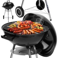 GRILL WĘGLOWY 41CM – NAJLEPSZY MODEL OGRODOWY Z POKRYWĄ I POPIELNIKIEM!