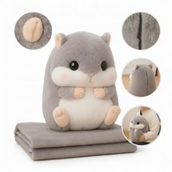 KOC CHOMIK PODUSZKA 3W1 PRZYTULANKA MASKOTKA DUŻY DLA DZIECI PLUSZ PODRÓŻNY