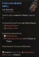 500x Pincushioned Doll Laleczka Andariel Diablo Wieczność Eternal